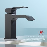 Смеситель для раковины Raglo R02.10.06 Черный матовый латунь