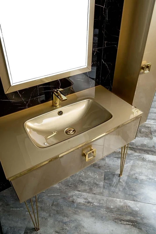 Раковина Boheme Armadi Art Lucido 100 852-100-Light Gold цвет Золото светлое
