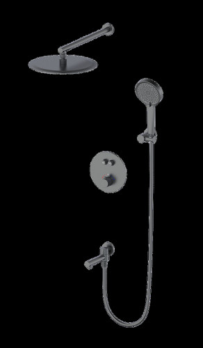 Душевая система Wonzon &amp; Woghand WW-88929010-BGM с термостатом цвет Темный графит