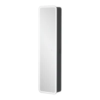 Зеркальный шкаф Equil Eltoro 40 ppELTR40 с подсветкой цвет Черный софт