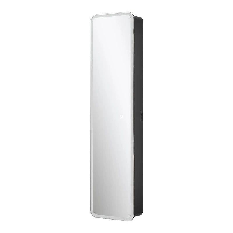 Зеркальный шкаф Equil Eltoro 40 ppELTR40 с подсветкой цвет Черный софт