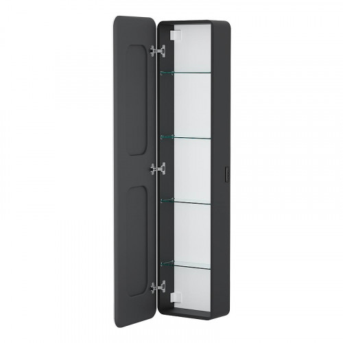 Зеркальный шкаф Equil Eltoro 40 ppELTR40 с подсветкой цвет Черный софт
