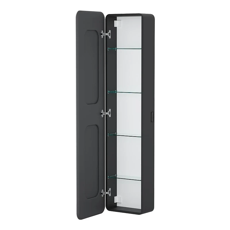 Зеркальный шкаф Equil Eltoro 40 ppELTR40 с подсветкой цвет Черный софт