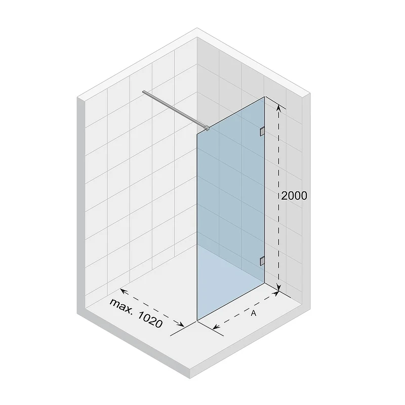 Душевая перегородка Riho SZ Scandic NXT X400 90 G001111121 профиль Черный матовый стекло прозрачное
