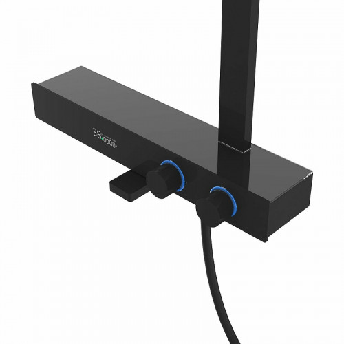 Душевая система Vincea Inspire VSFS-3I13TMB с термостатом Черная матовая латунь на стену