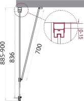 Душевая стенка BelBagno Marmi 90 MARMI-90-FIX-C-Cr профиль Хром стекло прозрачное