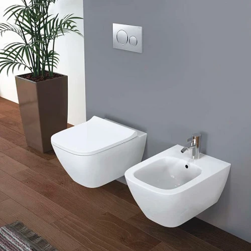 Унитаз Geberit Smyle Square 500.683.01.2 подвесной с сиденьем Микролифт