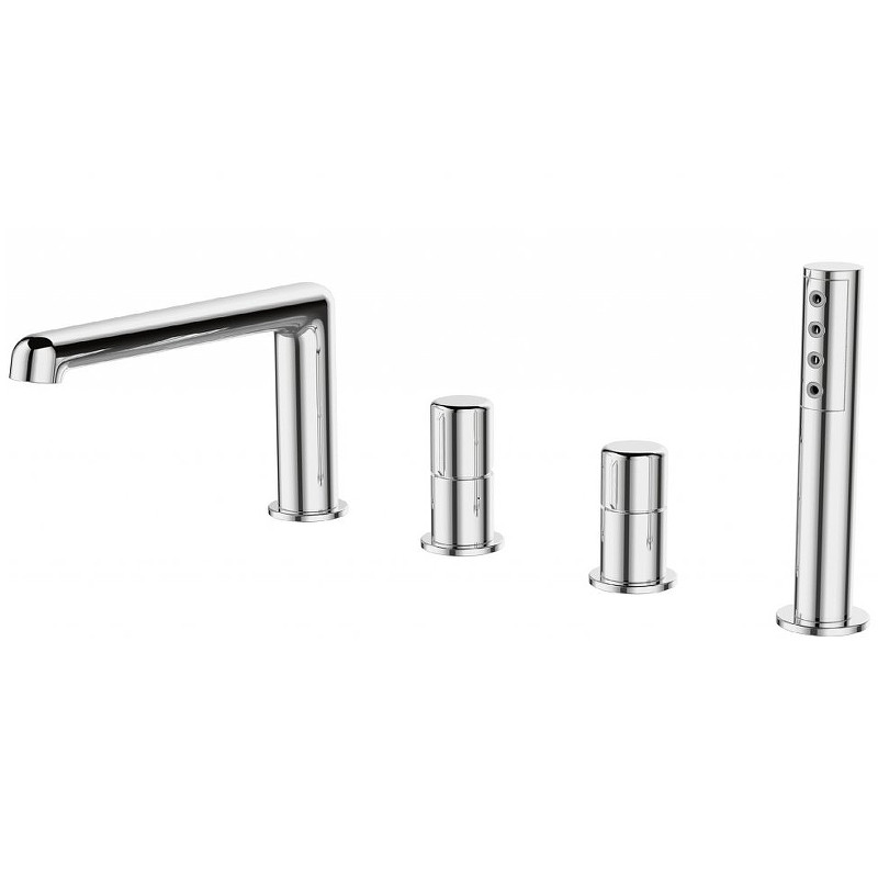 Смеситель на борт ванны BelBagno Uno UNO-BVD4-CRM Хром латунь