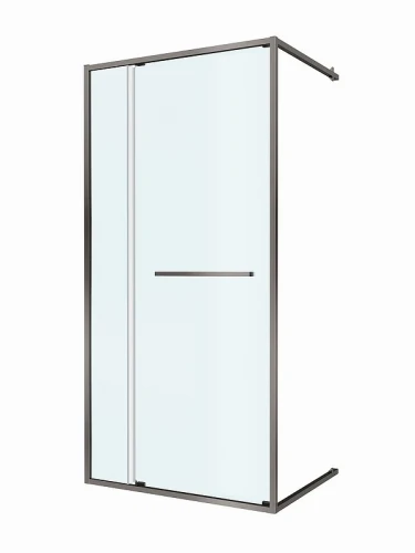 Душевая дверь Cezares Lux 100 LUX-B-FS-11-100-C-GM профиль Оружейная сталь стекло прозрачное