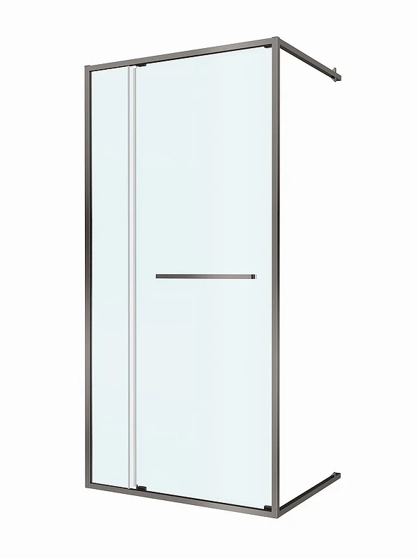 Душевая дверь Cezares Lux 100 LUX-B-FS-11-100-C-GM профиль Оружейная сталь стекло прозрачное