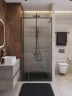 Душевая дверь Cezares Lux 100 LUX-B-FS-11-100-C-GM профиль Оружейная сталь стекло прозрачное