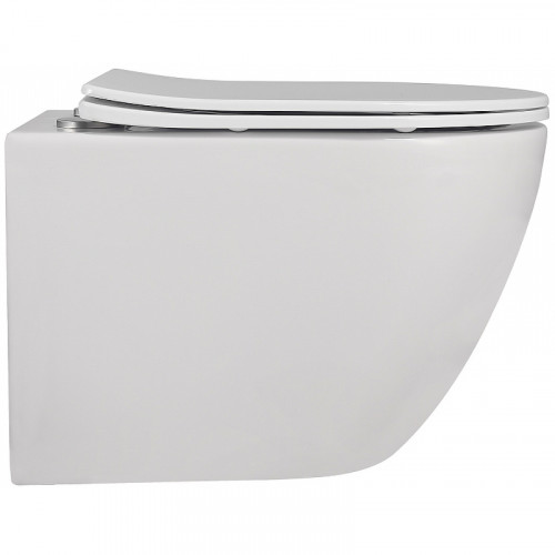 Комплект унитаза с инсталляцией Abber Bequem AC1100-AC0105-AC0120 с сиденьем Микролифт и клавишей смыва Хром фаянс подвесной