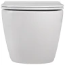 Комплект унитаза с инсталляцией Abber Bequem AC1100-AC0105-AC0120 с сиденьем Микролифт и клавишей смыва Хром фаянс подвесной