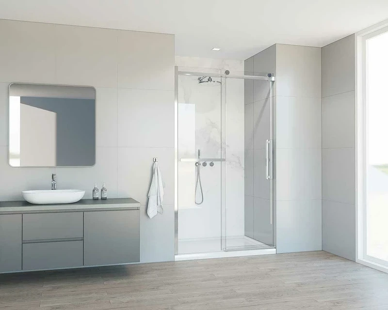 Душевая дверь Vincea Como Soft 130 VDS-1CS130CL профиль Хром стекло прозрачное
