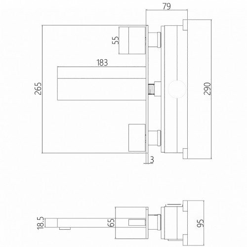 Смеситель для раковины Abber Daheim AF82122NG Никель латунь встраиваемый