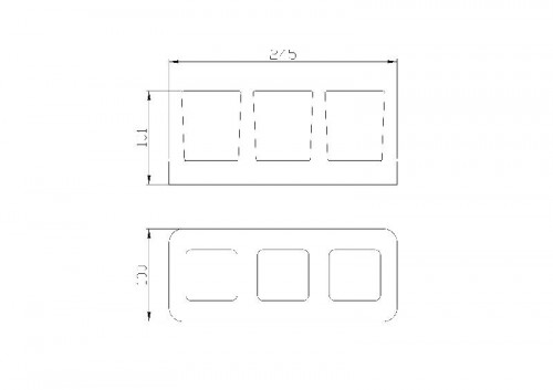 Стакан для зубных щеток Wonzon &amp; Woghand Lotte WW-8338-BG тройной цвет Брашированное золото