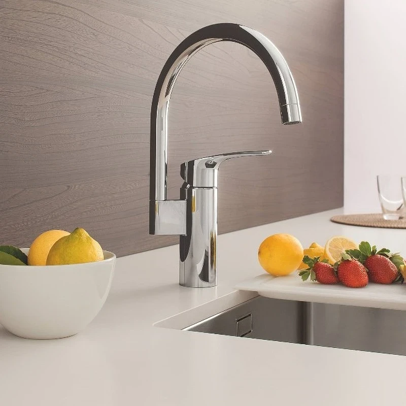 Смеситель для кухни Grohe Eurosmart 33202003 Хром латунь