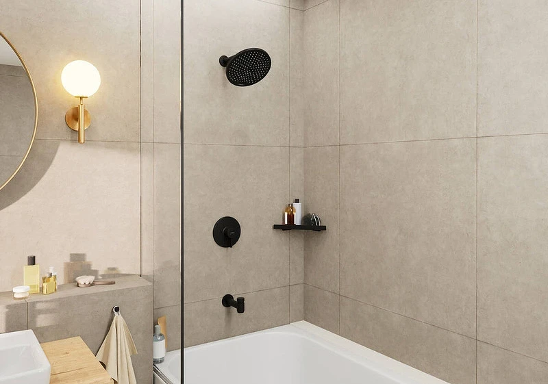 Верхний душ Hansgrohe Crometta S 240 1jet 26723670 Черный матовый пластик на потолок