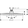 Верхний душ Hansgrohe Crometta S 240 1jet 26723670 Черный матовый пластик на потолок
