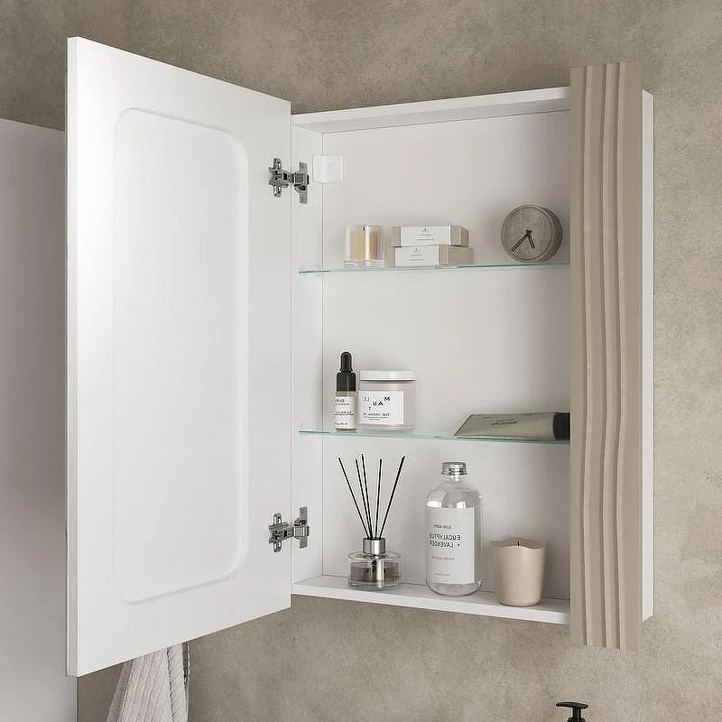 Зеркальный шкаф Volna Lotty 60 L szLOTTY60.L-13 с подсветкой цвет Латте Белый