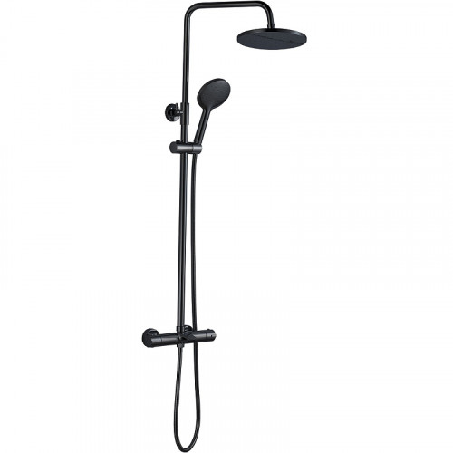 Душевая система Boch Mann Oglio B TS BM9649 с термостатом Черная латунь на стену