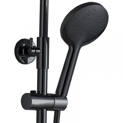 Душевая система Boch Mann Oglio B TS BM9649 с термостатом Черная латунь на стену