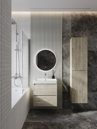 Шкаф пенал Roca Ona 40 A857635512 подвесной Светлый дуб