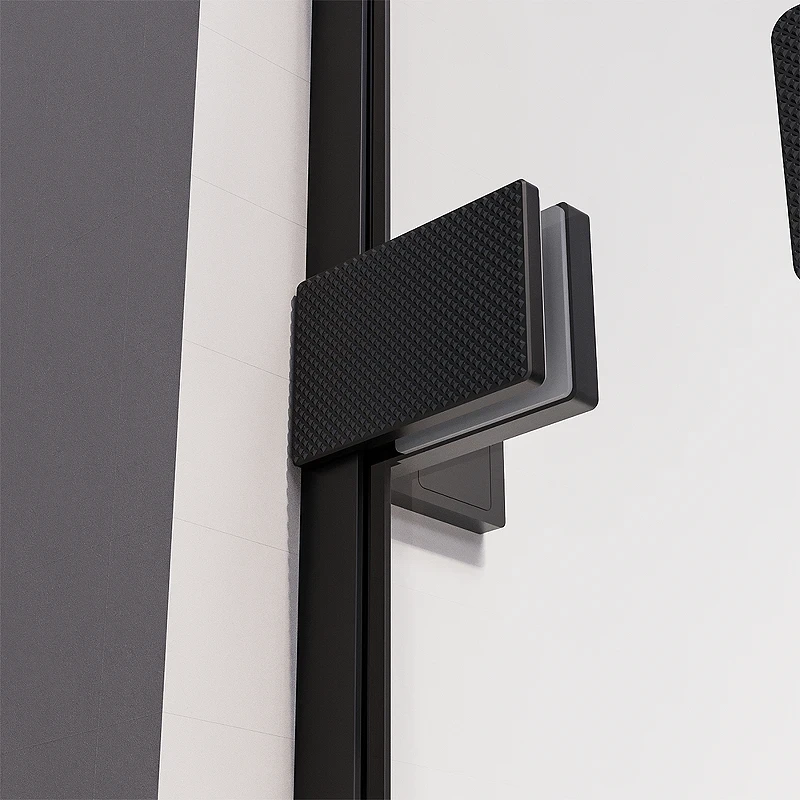 Душевая дверь Veconi Premium Alassio B 150 AL-150-00-B-C4 профиль цвет Черный матовый стекло прозрачное осветленное