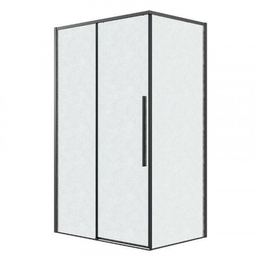 Душевой уголок Grossman Galaxy 130x100 L 120.K33.01.1310.21.02 профиль Черный матовый стекло шиншилла