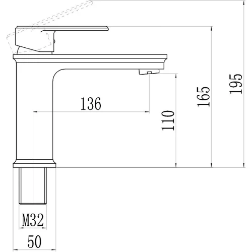 Смеситель для раковины Savol S-600301 цвет Хром