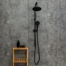 Душевая система Orange Aristo M19-932b Черная латунь на стену