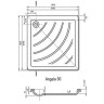 Акриловый поддон для душа Ravak Angela 90х90 LA A017701220 Белый