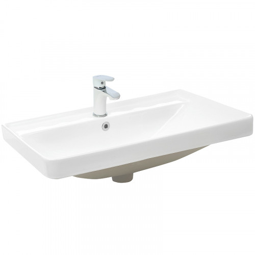 Раковина WeltWasser Deilbach 7608 80 10000004639 Белый глянец фаянс полувстраиваемая