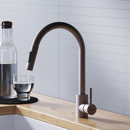 Смеситель для кухни Dorff Logic D3007511 Сатин нержавеющая сталь