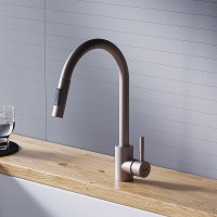 Смеситель для кухни Dorff Logic D3007511 Сатин нержавеющая сталь