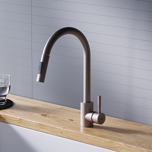 Смеситель для кухни Dorff Logic D3007511 Сатин нержавеющая сталь