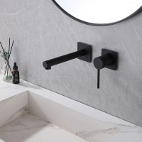 Смеситель для раковины Abber Emotion AF8812B Черный матовый латунь встраиваемый