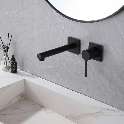 Смеситель для раковины Abber Emotion AF8812B Черный матовый латунь встраиваемый