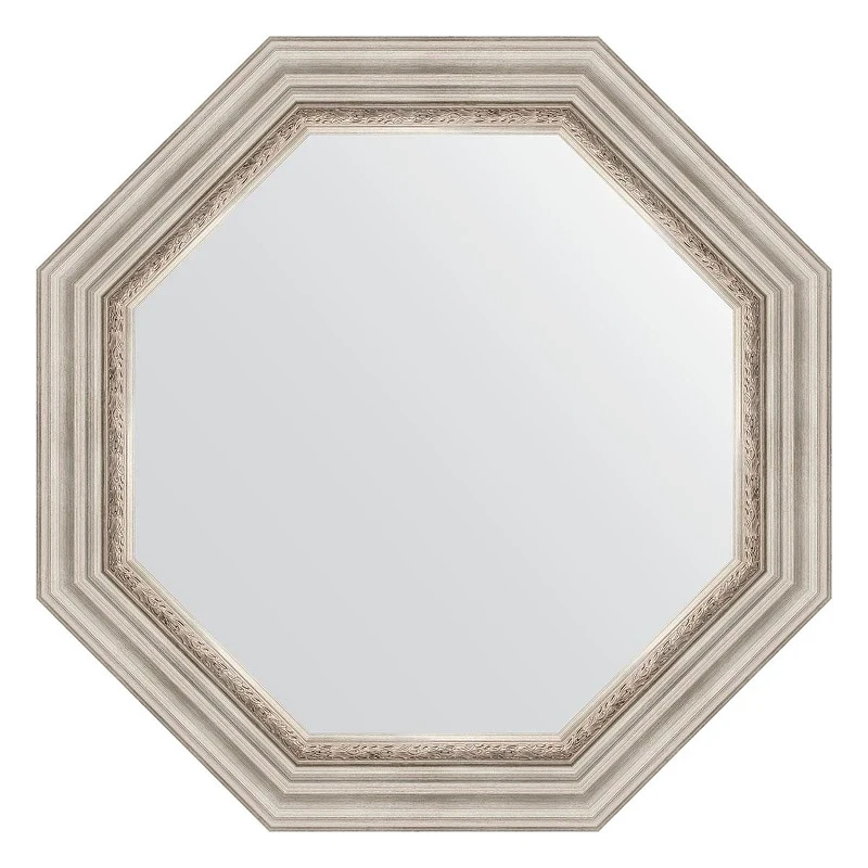 Зеркало Evoform Octagon 71х71 BY 7345 в багетной раме - Римское серебро 88