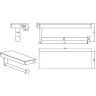 Black&White Gravity GA-9603GM 9603GM с полотенцедержателем Gun Metal