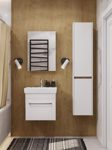 Тумба под раковину Aquaton Поль 50 1A263701PF010 подвсная цвет Белый