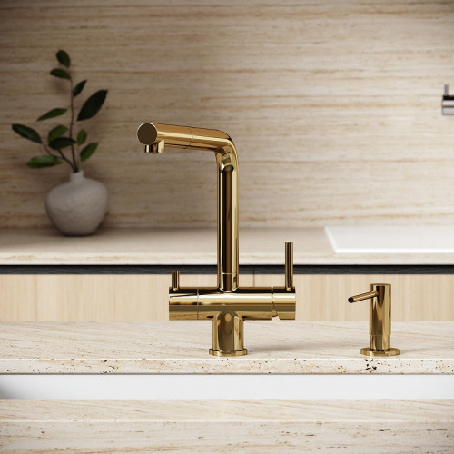 Смеситель для кухни Sancos Spin SC4015ZG цвет Полированное золото