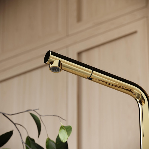 Смеситель для кухни Sancos Spin SC4015ZG цвет Полированное золото
