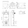 Унитаз с инсталляцией AM.PM Func Aquaspin IS450B38.8F1901 цвет Белый с сиденьем Микролифт и клавишей смыва цвет Черный
