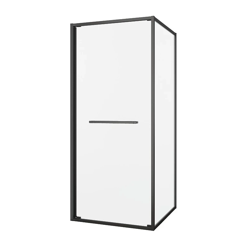 Душевой уголок Black&White S1120-9090GM 90x90 11209090GM профиль оружейная сталь стекло прозрачное