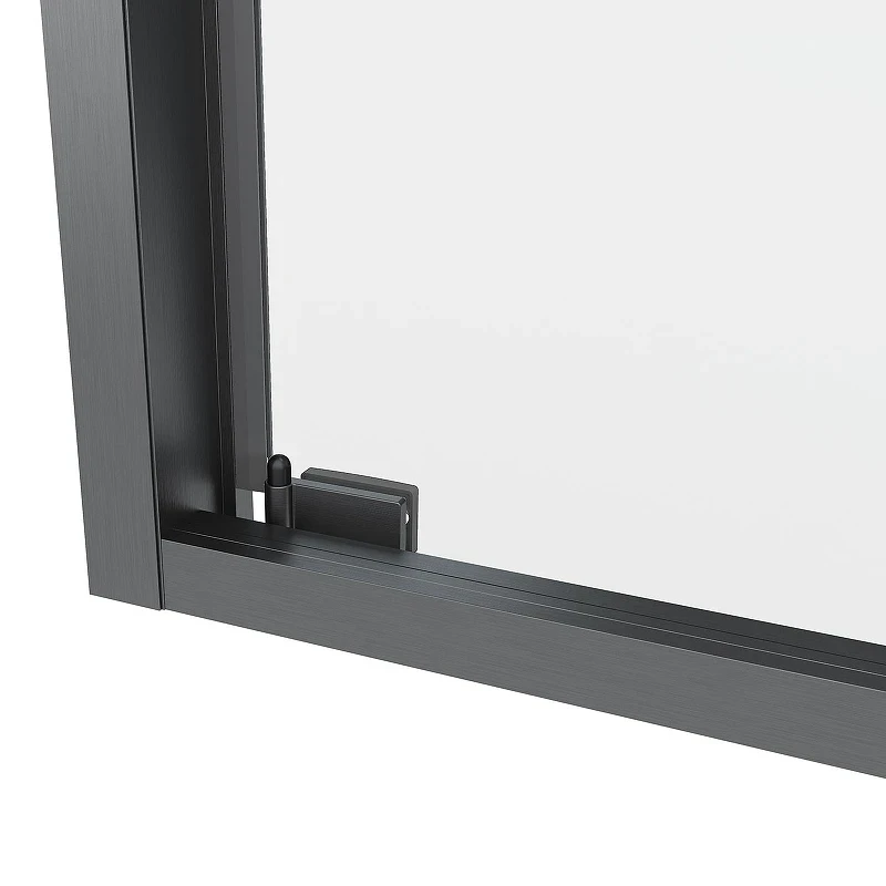 Душевой уголок Black&White S1120-9090GM 90x90 11209090GM профиль оружейная сталь стекло прозрачное