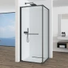 Душевой уголок Black&White S1120-9090GM 90x90 11209090GM профиль оружейная сталь стекло прозрачное