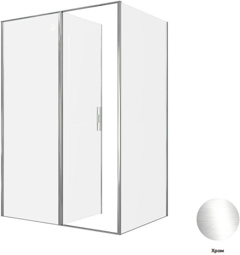Душевой уголок Allen Brau Priority 140x100 3.31034.00+3.31046.00 цвет профиля Хром стекло прозрачное