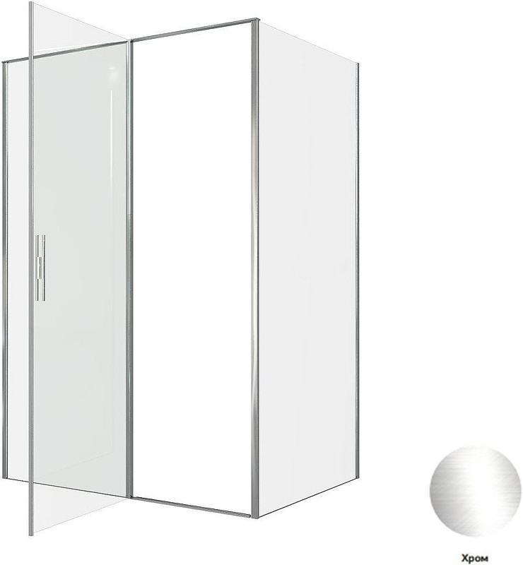 Душевой уголок Allen Brau Priority 140x100 3.31034.00+3.31046.00 цвет профиля Хром стекло прозрачное