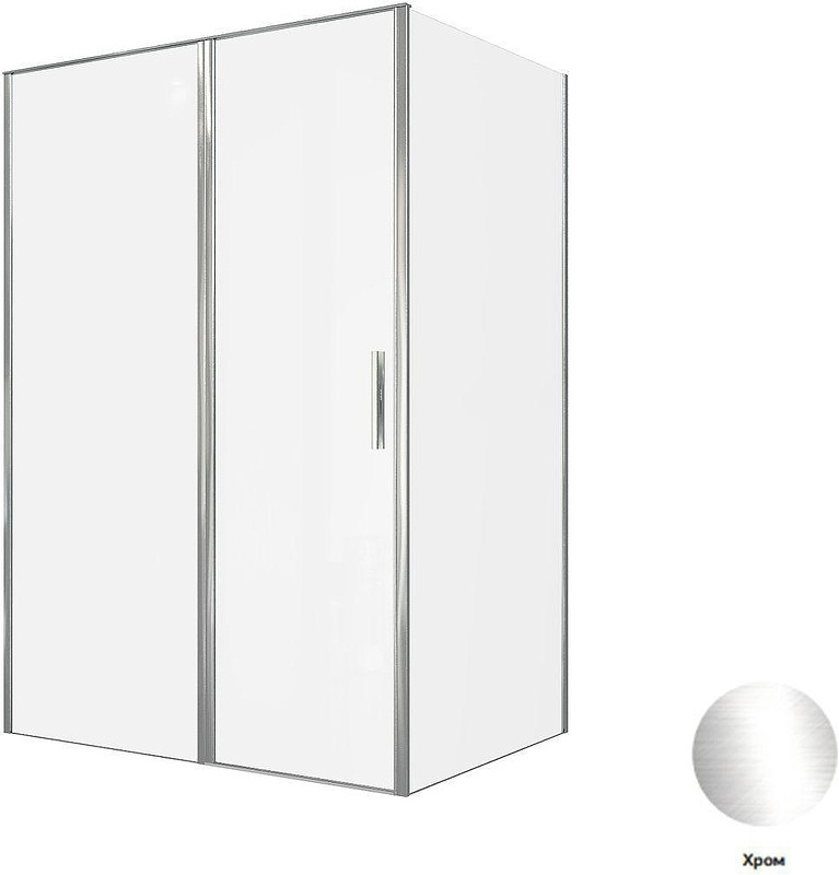 Душевой уголок Allen Brau Priority 140x100 3.31034.00+3.31046.00 цвет профиля Хром стекло прозрачное